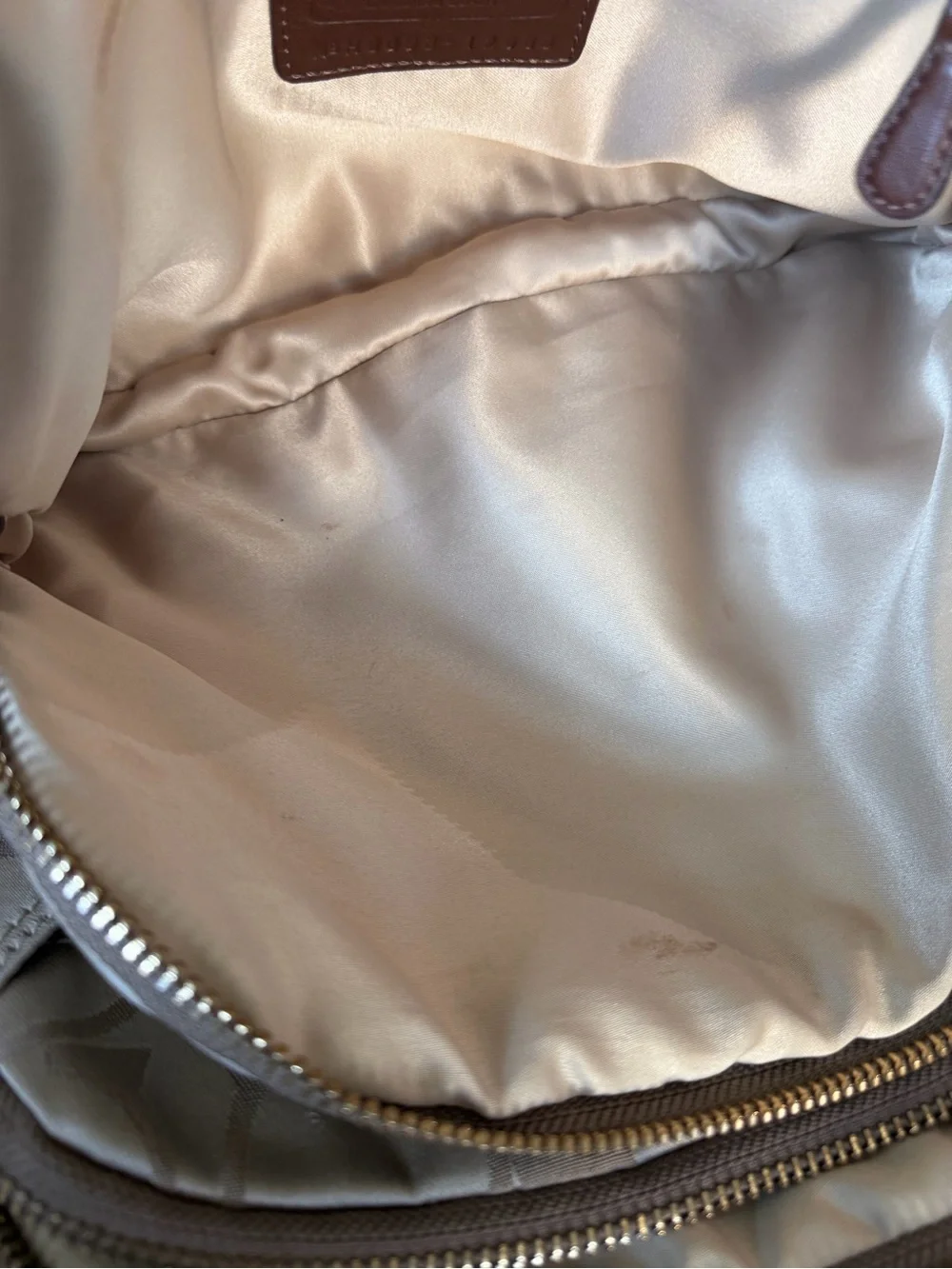 Coach Y2K Sig Bonnie Satchel in Champagne/Gold